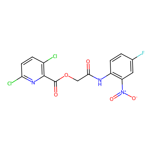 [2-(4-Fluoro-2-nitroanilino)-2-oxoethyl] 3,6-dichloropyridine-2-carboxylate structure