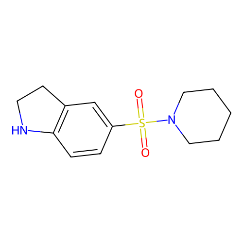 5-(piperidine-1-sulfonyl)-2,3-dihydro-1H-indole structure