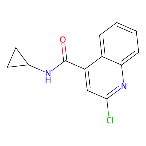 2-Chloro-N-cyclopropyl-4-quinolinecarboxamide structure
