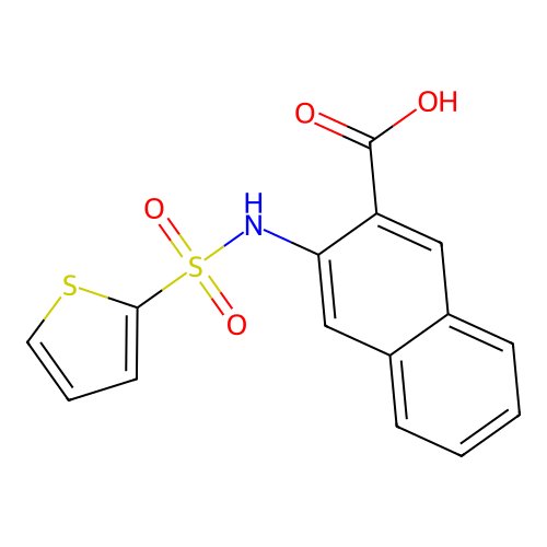 3-(Thiophene-2-sulfonamido)naphthalene-2-carboxylic acid structure