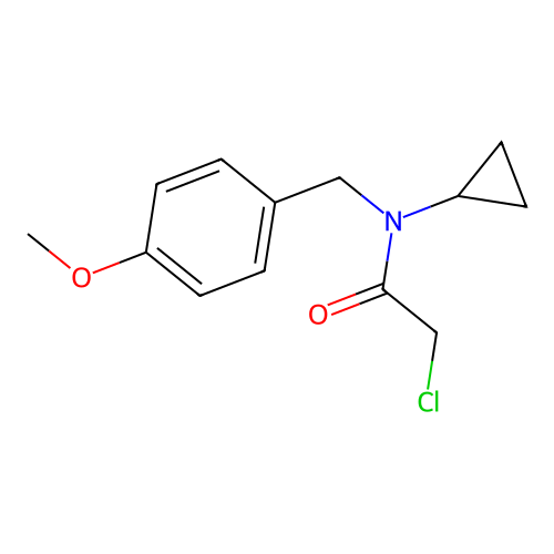 2-Chloro-N-cyclopropyl-N-((4-methoxyphenyl)methyl)acetamide structure