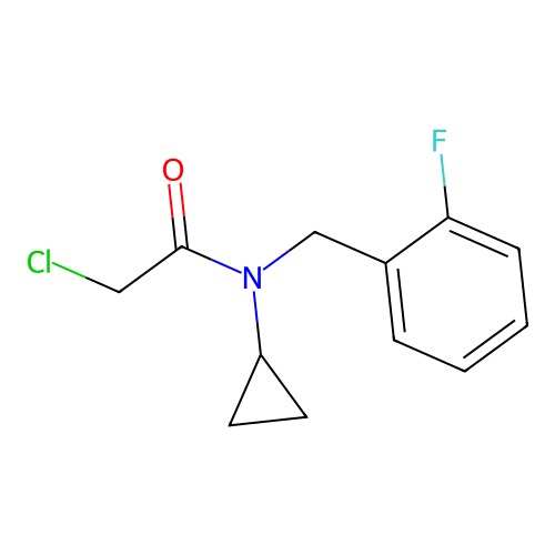 2-chloro-N-cyclopropyl-N-((2-fluorophenyl)methyl)acetamide structure