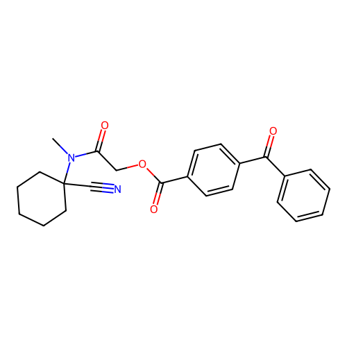 [(1-Cyanocyclohexyl)(methyl)carbamoyl]methyl 4-benzoylbenzoate structure