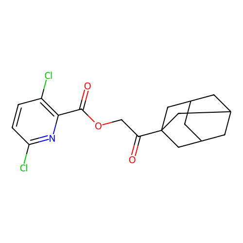 [2-(1-Adamantyl)-2-oxoethyl] 3,6-dichloropyridine-2-carboxylate structure