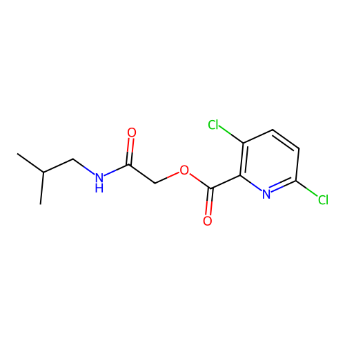 [2-(2-Methylpropylamino)-2-oxoethyl] 3,6-dichloropyridine-2-carboxylate structure