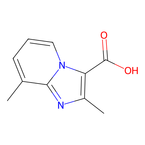 2,8-Dimethylimidazo[1,2-a]pyridine-3-carboxylic acid structure