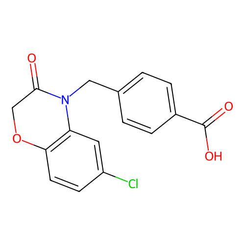 4-(4-Carboxybenzyl)-6-chloro-2H-1,4-benzoxazin-3(4H)-one structure