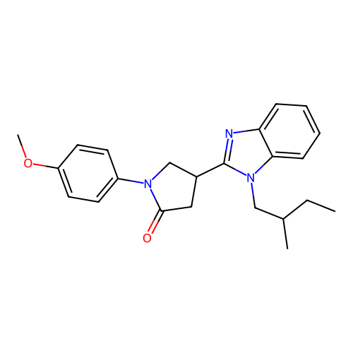 1-(4-Methoxyphenyl)-4-[1-(2-methylbutyl)benzimidazol-2-yl]pyrrolidin-2-one structure