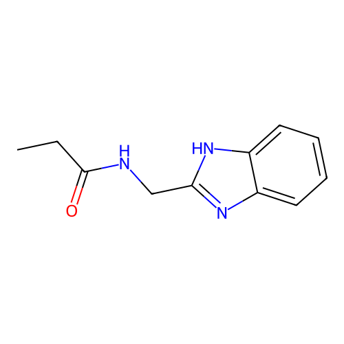 N-(1H-benzimidazol-2-ylmethyl)propanamide structure