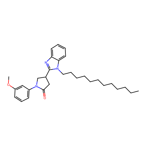 4-(1-Dodecylbenzimidazol-2-yl)-1-(3-methoxyphenyl)pyrrolidin-2-one structure
