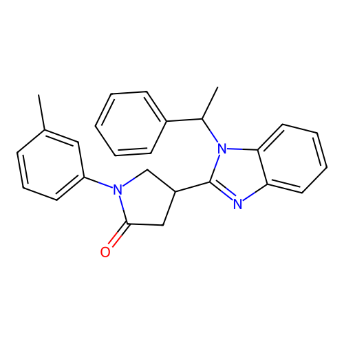 1-(3-Methylphenyl)-4-[1-(phenylethyl)benzimidazol-2-yl]pyrrolidin-2-one structure