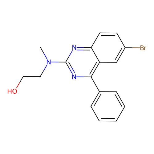 2-((6-Bromo-4-phenylquinazolin-2-yl)(methyl)amino)ethanol structure