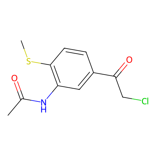 N-(5-(2-chloroacetyl)-2-(methylsulfanyl)phenyl)acetamide structure