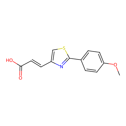 3-[2-(4-Methoxyphenyl)-1,3-thiazol-4-yl]prop-2-enoic acid structure