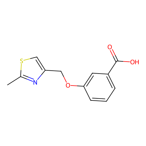 3-((2-Methyl-1,3-thiazol-4-yl)methoxy)benzoic acid structure