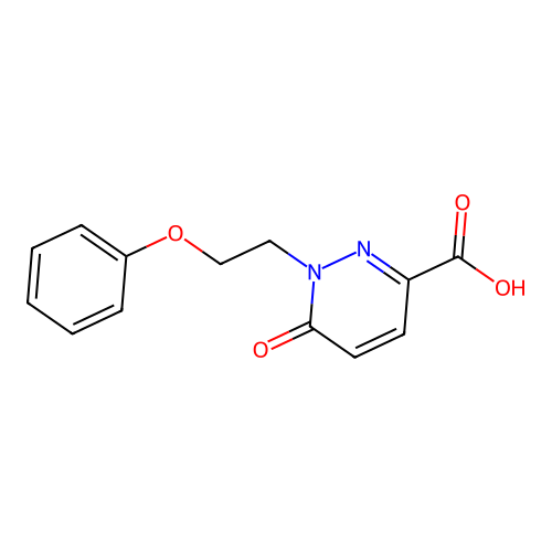 1,6-Dihydro-6-oxo-1-(2-phenoxyethyl)-3-pyridazinecarboxylic acid structure