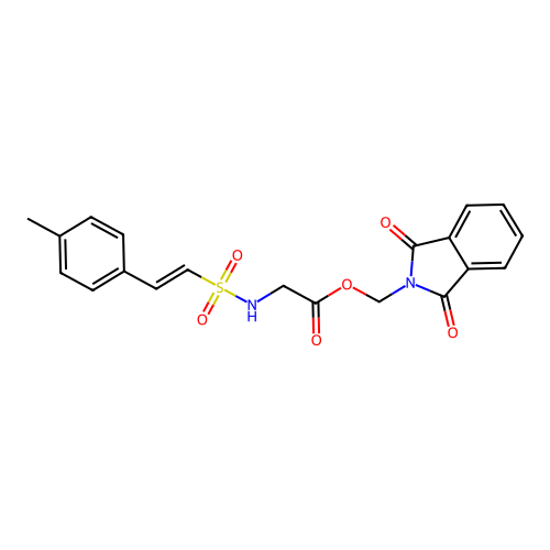 (1,3-dioxo-2,3-dihydro-1h-isoindol-2-yl)methyl 2-[2-(4-methylphenyl)ethenesulfonamido]acetate structure