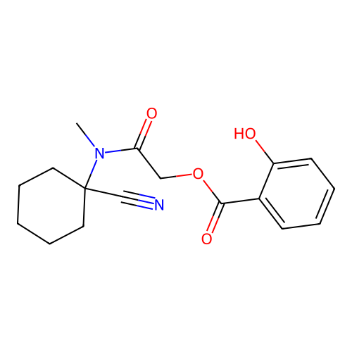 [(1-Cyanocyclohexyl)(methyl)carbamoyl]methyl 2-hydroxybenzoate structure