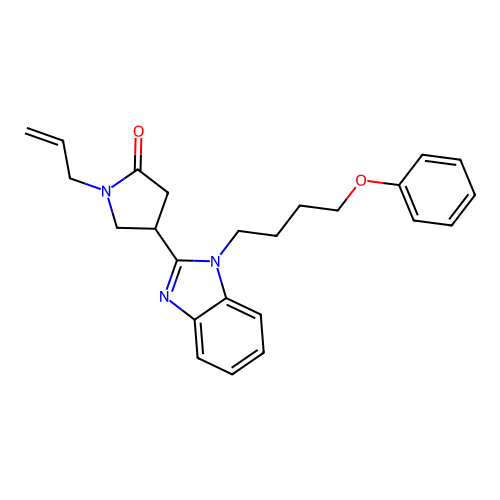 4-[1-(4-Phenoxybutyl)benzimidazol-2-yl]-1-prop-2-enylpyrrolidin-2-one structure