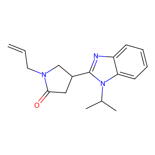 1-allyl-4-(1-isopropyl-1H-benzimidazol-2-yl)pyrrolidin-2-one structure