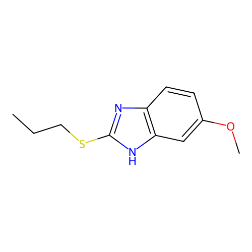 6-methoxy-2-propylsulfanyl-1H-benzimidazole structure