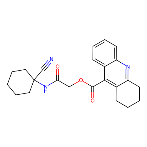 [(1-Cyanocyclohexyl)carbamoyl]methyl 1,2,3,4-tetrahydroacridine-9-carboxylate structure