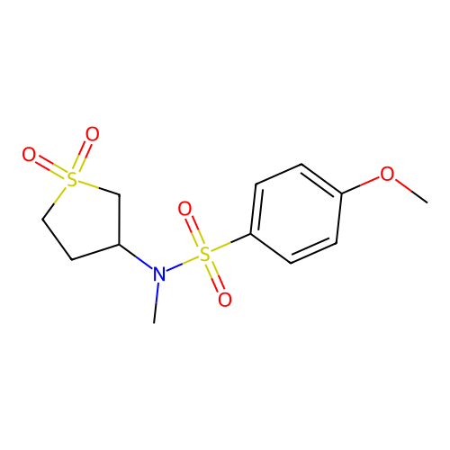N-(1,1-dioxo-1lambda6-thiolan-3-yl)-4-methoxy-N-methylbenzene-1-sulfonamide structure