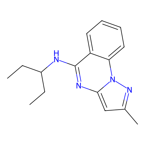 2-methyl-N-(pentan-3-yl)pyrazolo[1,5-a]quinazolin-5-amine structure