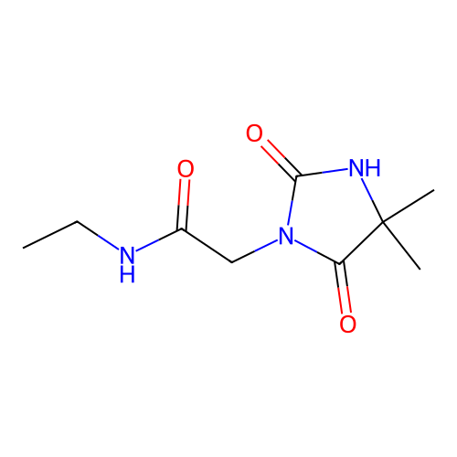 2-(4,4-dimethyl-2,5-dioxoimidazolidin-1-yl)-N-ethylacetamide structure