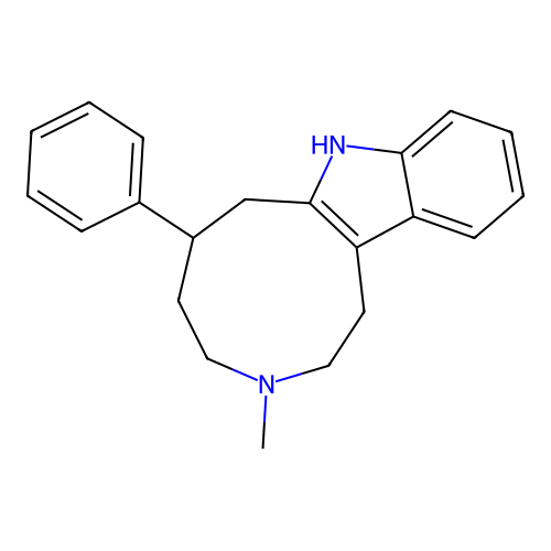 3-Methyl-6-phenyl-1,2,3,4,5,6,7,8-octahydroazonino[5,4-b]indole structure