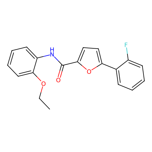 N-(2-ethoxyphenyl)-5-(2-fluorophenyl)furan-2-carboxamide structure