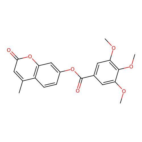 4-methyl-2-oxo-2H-chromen-7-yl 3,4,5-trimethoxybenzoate structure