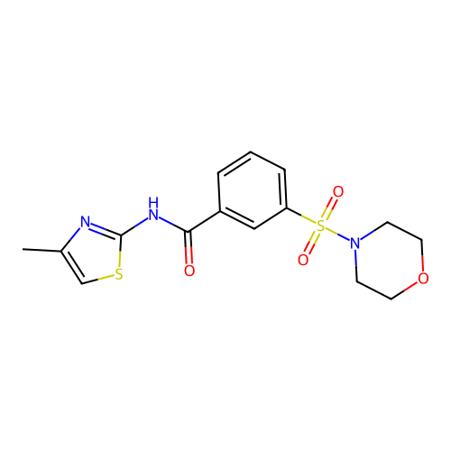 N-(4-methylthiazol-2-yl)-3-(morpholinosulfonyl)benzamide structure