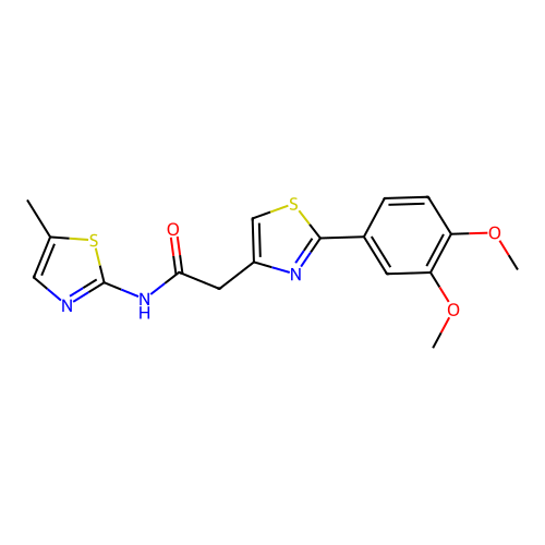2-(2-(3,4-dimethoxyphenyl)thiazol-4-yl)-N-(5-methylthiazol-2-yl)acetamide structure