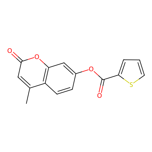 4-Methyl-2-oxochromen-7-yl thiophene-2-carboxylate structure