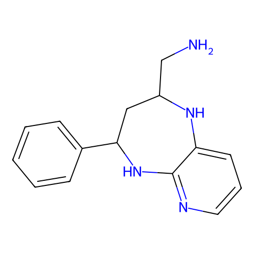 1H-Pyrido(2,3-b)(1,4)diazepine-2-methylamine, 2,3,4,5-tetrahydro-4-phenyl- structure