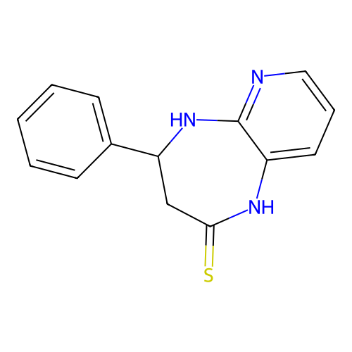 2H-Pyrido(2,3-b)(1,4)diazepine-2-thione, 1,3,4,5-tetrahydro-4-phenyl- structure
