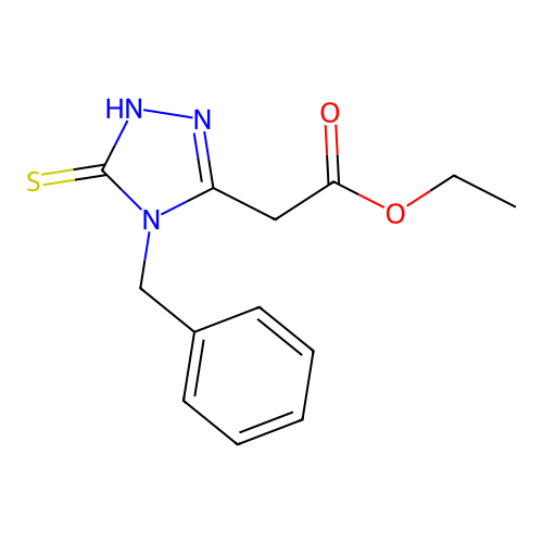 ethyl 2-(4-benzyl-5-sulfanyl-4H-1,2,4-triazol-3-yl)acetate structure