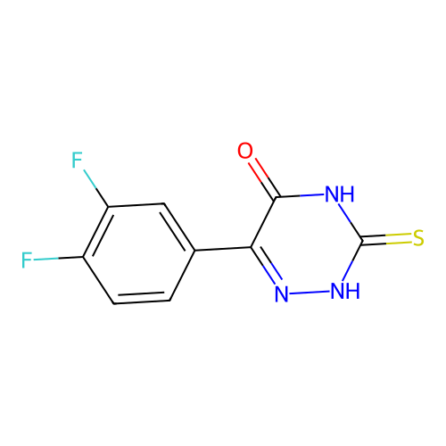 6-(3,4-difluorophenyl)-3-thioxo-3,4-dihydro-1,2,4-triazin-5(2H)-one structure