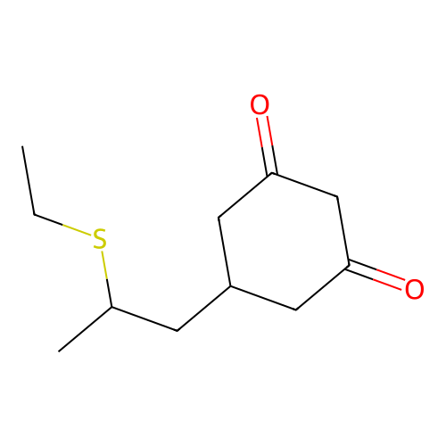 5-[2-(Ethylthio)propyl]-1,3-cyclohexanedione structure