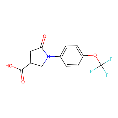 5-Oxo-1-[4-(trifluoromethoxy)phenyl]pyrrolidine-3-carboxylic acid structure