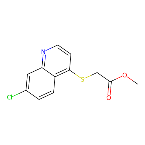 Methyl 2-[(7-chloroquinolin-4-yl)thio]acetate structure