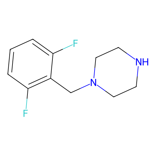 1-(2,6-Difluorobenzyl)piperazine structure