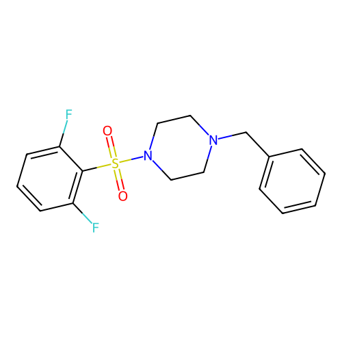 1-[(2,6-Difluorophenyl)sulfonyl]-4-(phenylmethyl)piperazine structure
