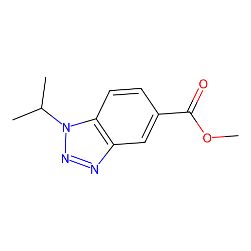 Methyl 1-isopropyl-1,2,3-benzotriazole-5-carboxylate structure