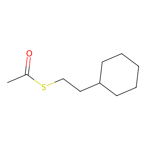 Cyclohexaneethanethiol, thiolacetate structure