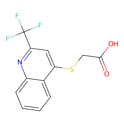 {[2-(Trifluoromethyl)quinolin-4-yl]thio}acetic acid structure