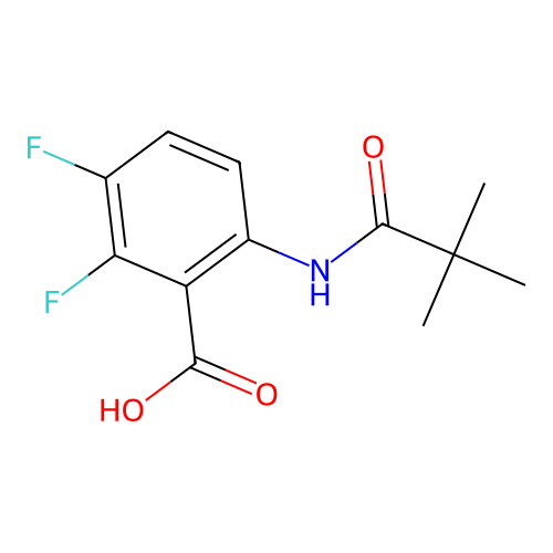 6-[(2,2-Dimethylpropanoyl)amino]-2,3-difluorobenzoic acid structure