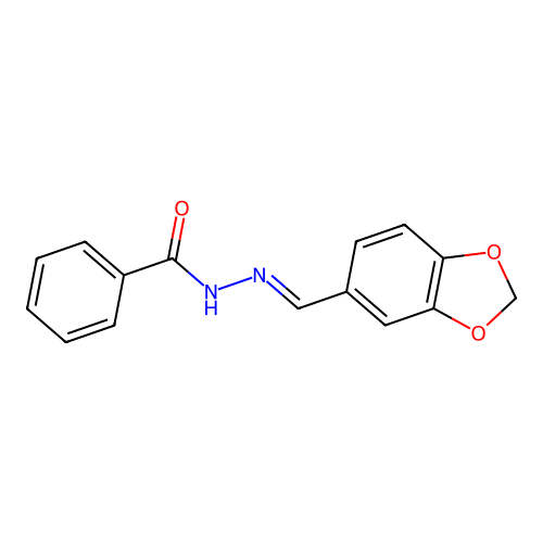 N'-[(E)-1,3-Benzodioxol-5-ylmethylidene]benzohydrazide structure