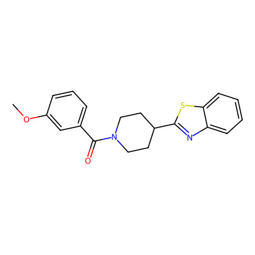 2-[1-(3-Methoxybenzoyl)piperidin-4-yl]-1,3-benzothiazole structure